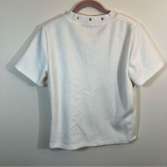 ✨ Steventai Women’s White Fleece Top Medium - Picture 10 of 12